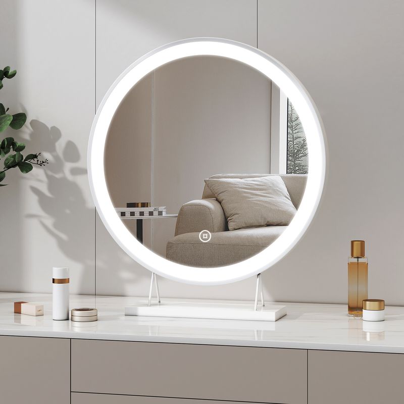 Hollywood Vanity Make-up Mirror With LED Touch 3 Lights For Dressing Table_voghion.com