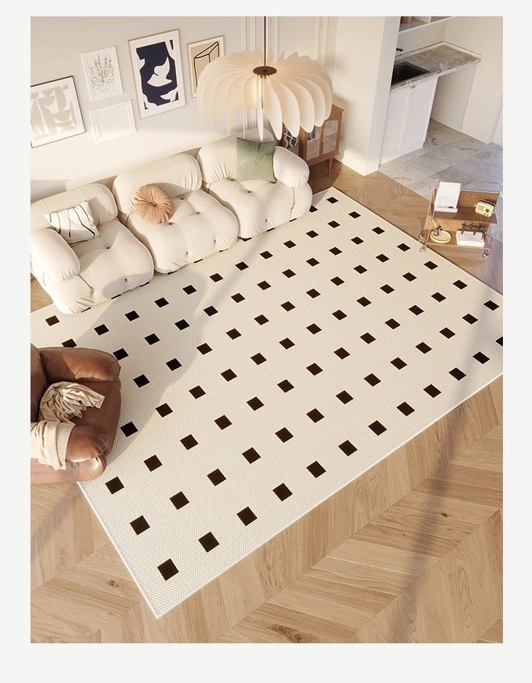 Simple Style Living Room Coffee Table Carpet Bedroom Bedside Carpet Home Wear Resistant Easy To Care Non Slip Loop Velvet TPR Carpet_voghion.com