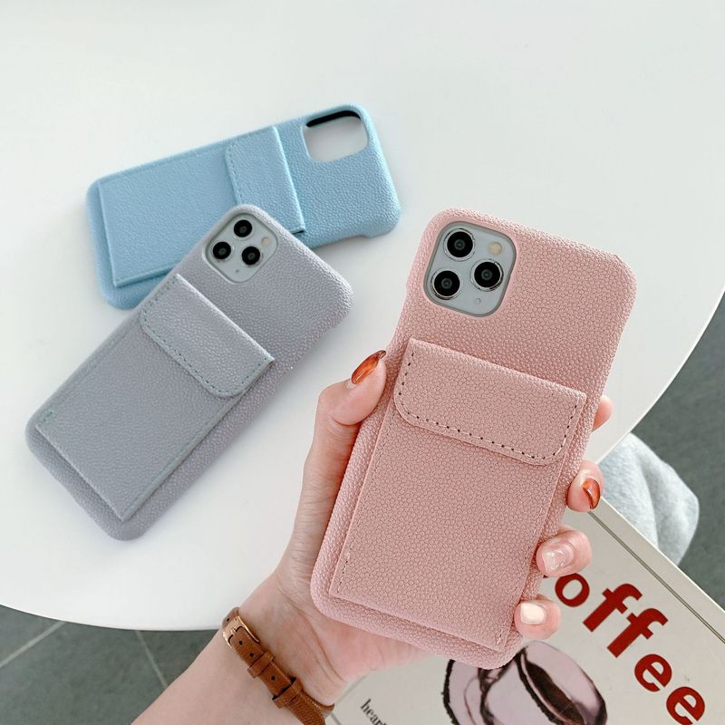 Mobile phone case card holder mobile phone case suitable for iPhone 15 protective cover Apple 14/12 multi-function protective case foreign trade_voghion.com