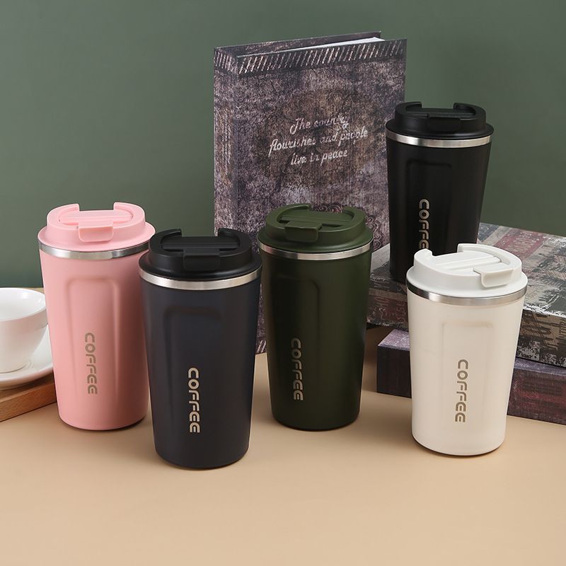 Cross-Border Double-Layer Vacuum 304 Stainless Steel Second Generation Coffee Insulated Car Office Portable Cup Thermal_voghion.com