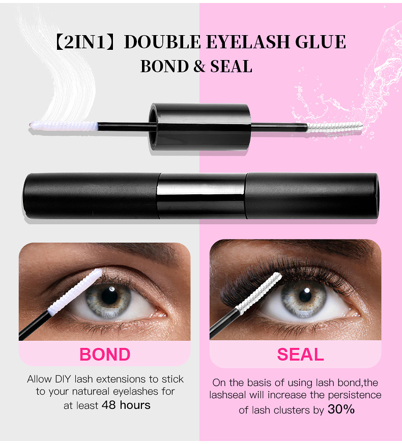 Lash extension set Sectional Fleece Glue Tweezers Set Natural Thick False Eyelashes C-curl Single eyelash cluster_voghion.com