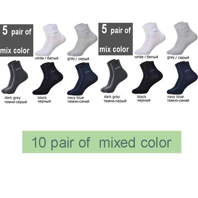 10Pairs/Lo Mannen Bamboe Merk Comforable Ademend Casual Zakenlieden Crew Sokken Hoge Qualiy Guaranee Sox Mannelijke_voghion.com