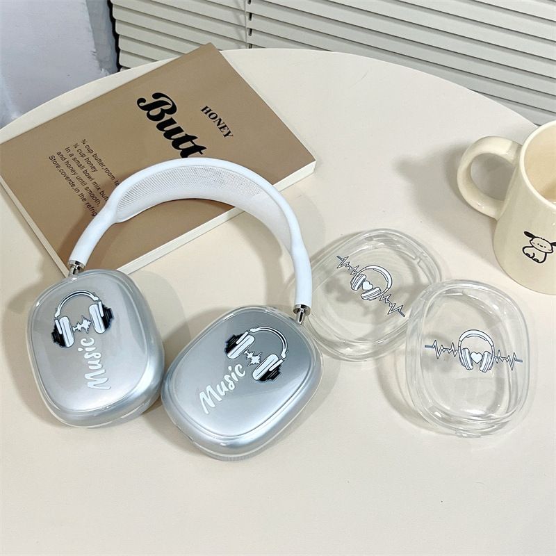 Personalized Headset for  AirPods MAX Headset Case Wireless Bluetooth Transparent Protective Cover_voghion.com