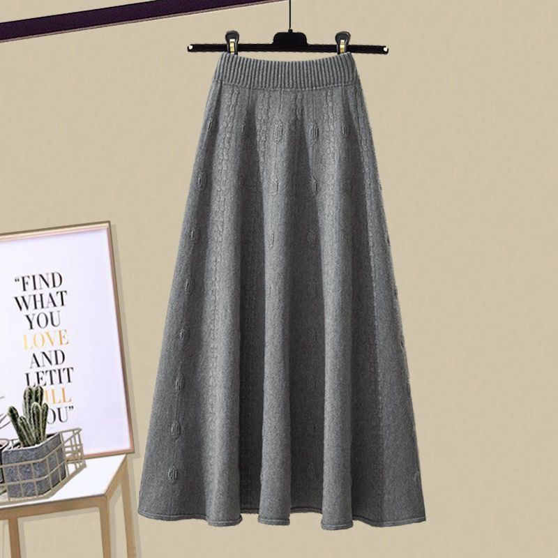 Damenbekleidung New Style Fashion Wear Western Style Loose Lazy Style Pullover Schlanker Rock Zweiteiliger Anzug_voghion.com