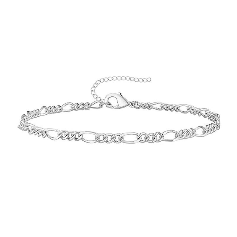 Hot Selling Women's Cuban Snake Bone Fashion Bracelet Paperclip Chain Versatile Set Jewelry_voghion.com