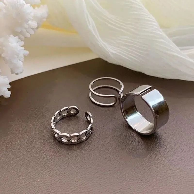 2022 New Personality Hip Hop Japanese And Korean Open Adjustable Index Finger Knuckle Rings Minimalist Style Ring Set Of_voghion.com