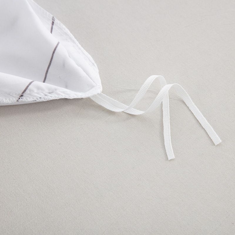 Set copripiumino con stampa a quadri bianchi - Collezione di biancheria da letto classica ed elegante, 3 pezzi (misura Queen/King, ipoallergenico e antipiega)_voghion.com