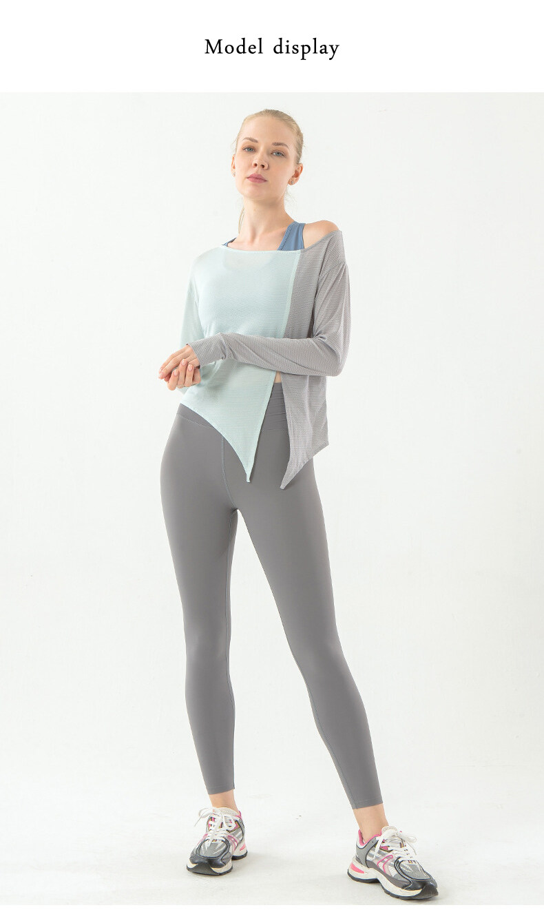 SUPERFLOWER Yoga Shi da Donna Maniche Lunghe Cravatta Laterale con Nodo Spo Top da Allenamento Slim Fiess Training Jogging Danza_voghion.com