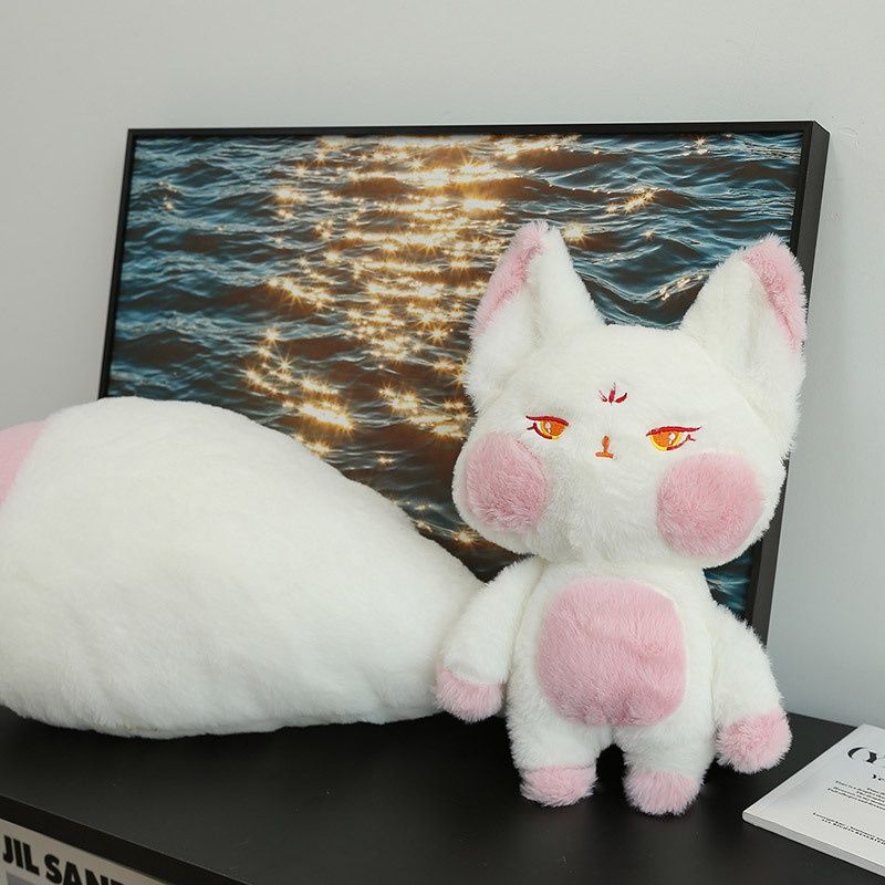 Peluche adorabile piccolo giocattolo di volpe con coda soffice_voghion.com