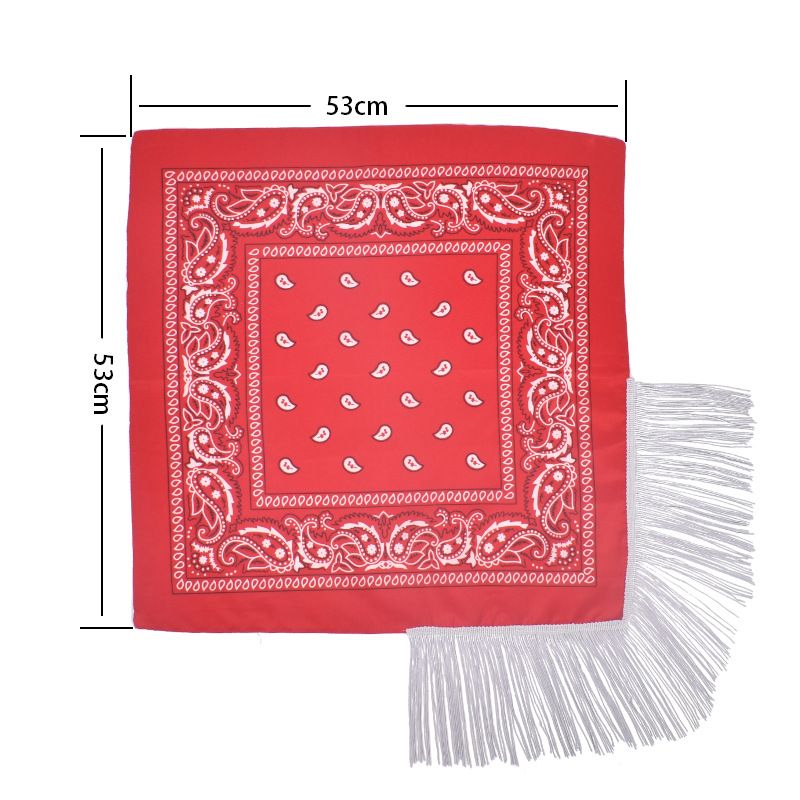 LazyZoom Tassel Style Polyester Paisley Hip-Hop Street Dance Headscarf Multifunctional Cycling Mask Party Neck Warmer_voghion.com