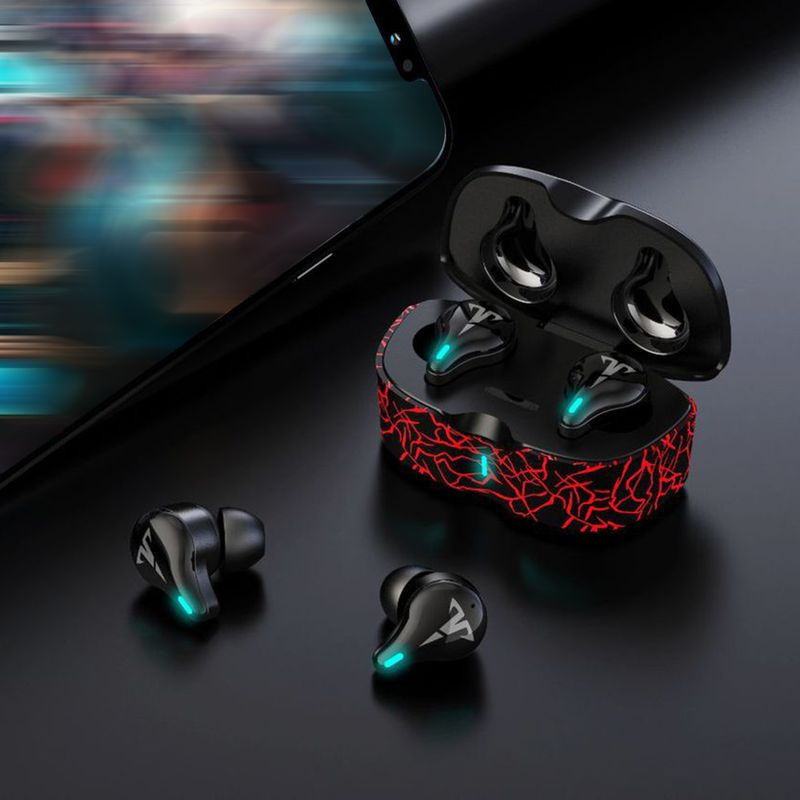 TWS Bluetooth-kompatibel V 5,1 8D Stereo Niedrige Latenz Kopfhörer Drahtlose Headsets Musik Ohrhörer mit Mikrofon für Gaming_voghion.com
