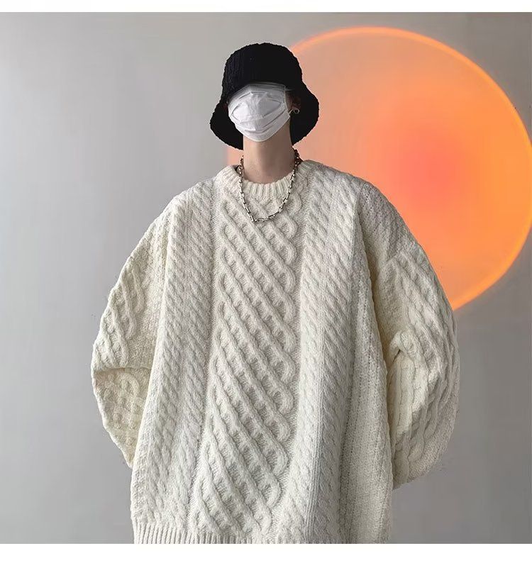 Herbst dicke Fried Dough Twists Pullover für Männer und Frauen 2023 neue Winter Premium japanische Vintage WM Bottomed_voghion.com