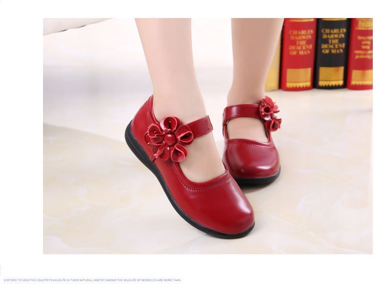 Schuhe für mittlere und große Kinderschuhe für Mädchen, schwarze Prinzessinnenschuhe 2024, Lederschuhe, koreanische Version für Leistungsstudenten_voghion.com