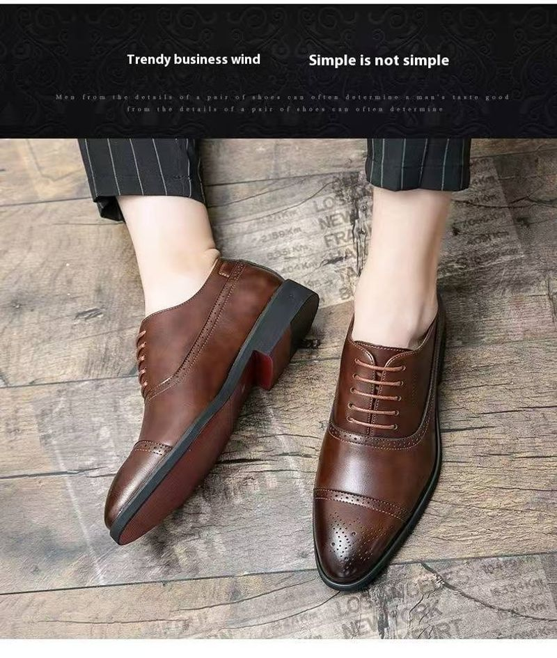 Cot Performance Oxford Herren Rote Sohle Fahion Buine Casual Party Bankett Täglich Retro Geschnitzt Schnürschuh Brogue Dre_voghion.com
