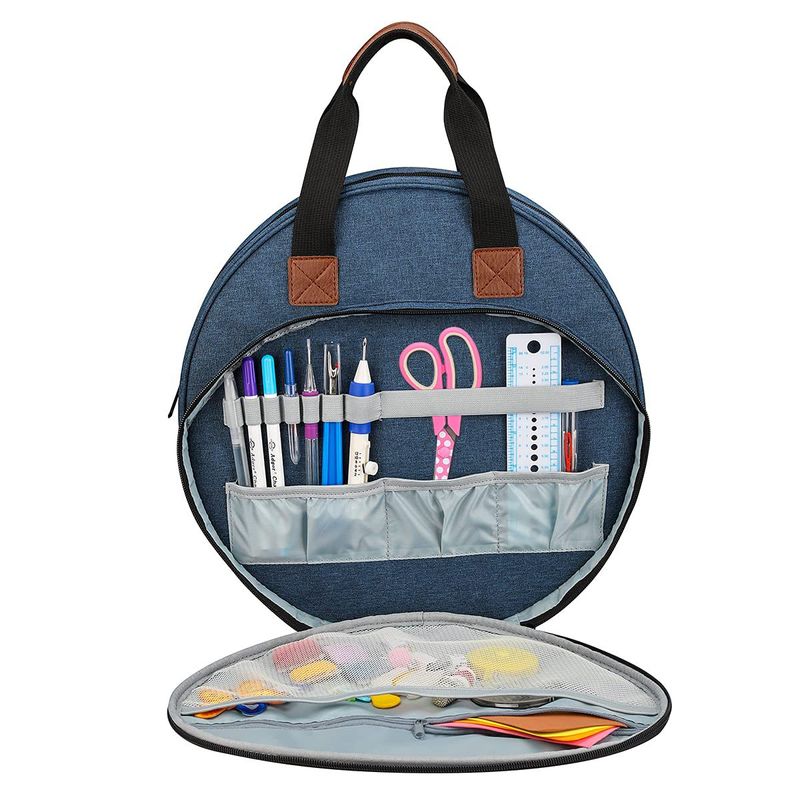 Embroidery Kit Organizer Bag - Thread Storage Pouch With Oxford Fabric, Portable Travel Handbag For Needlework Tools_voghion.com