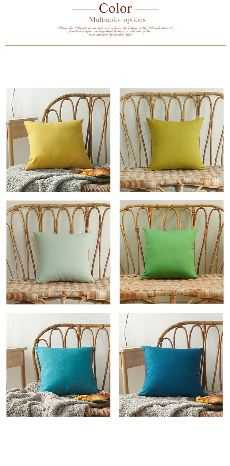 Waterproof Cushion Cover Solid Color Pillowcase Soft Plush Polyester Pillow Cover For Couch Sofa Living Room Outdoor Gift Nordic_voghion.com