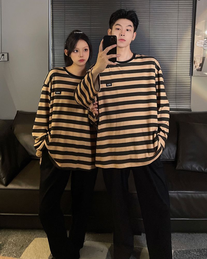 Pigiama da donna autunno/inverno 2024, nuovo cotone, maniche lunghe, semplice ed elegante, stile Iins, le coppie possono indossare_voghion.com