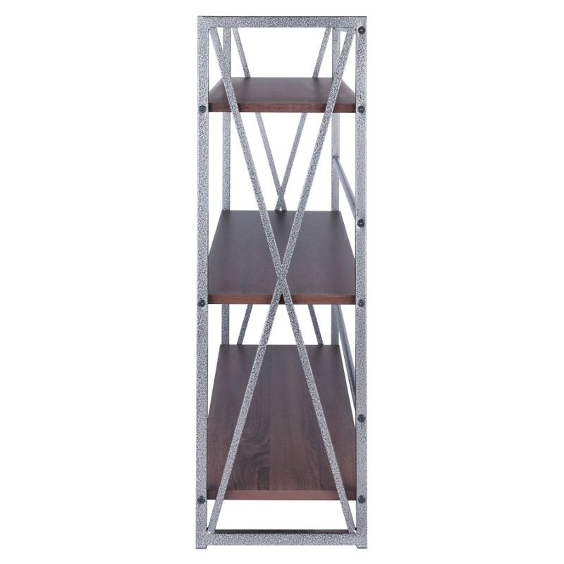 Isa Walnut Graphite 3Tier Shelf;_voghion.com
