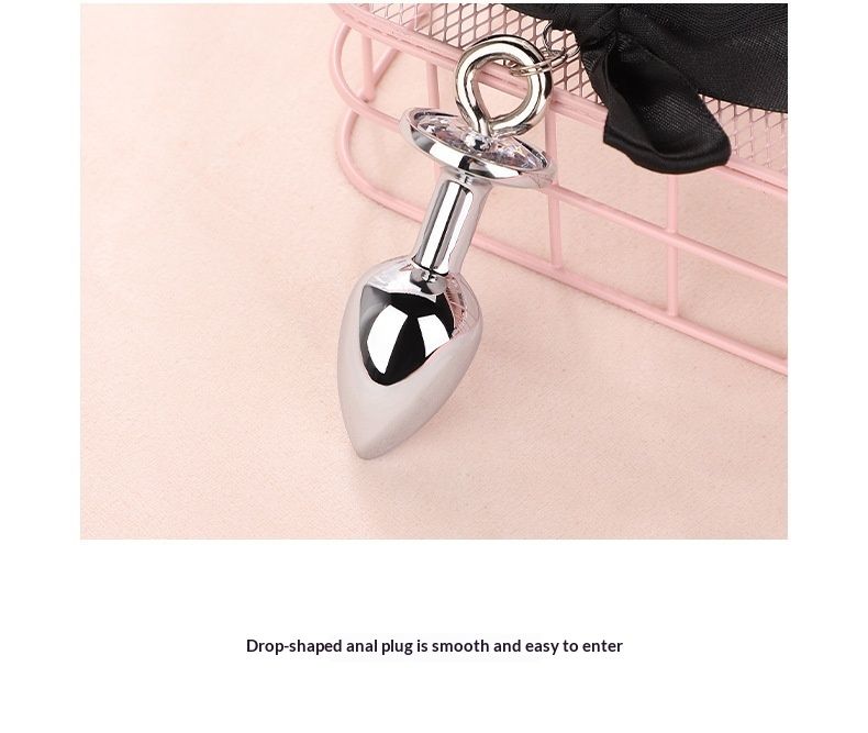 luckyqqyp Sexy SM Clamps For Women With Bowknot, Large Bell, Diamond Anal Plug, Small Flirt Punishment, Nipple Stimulation,_voghion.com