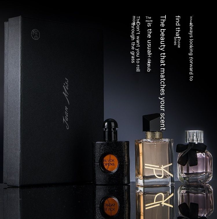 2024 Nuevo Perfume Small City Yixiang Marca Perfume de Mujer Caja de Regalo Set Gratis Fiesta Reverse Paris Perfume Caja de Regalo Set de Tres Piezas_voghion.com