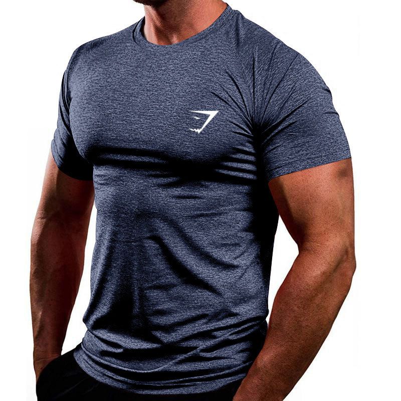 Men's Clothing Summer Newmen's Sports T Shirt Muscle Brothers Training Fitness Quick Drying Clothes Elastic Short Sleeves_voghion.com