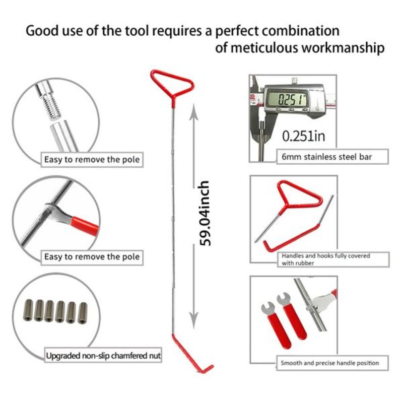 Hook Distance Plate Yellow Warping Wedge Key Handle Triangle Comb 25piece Wrench Long Airbag Stainless Car Steel Tool Emergency_voghion.com