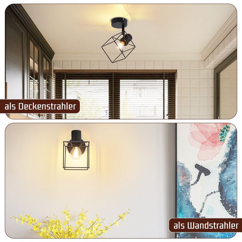 Glitzerlife Deckenstrahler Weiß Deckenlampe E14 - Deckenspots Deckenleuchte 350° Schwenkbar Moderne Spotleuchten Schlafzimmerlampe Für Wohnzimmer Flur Büro_voghion.com