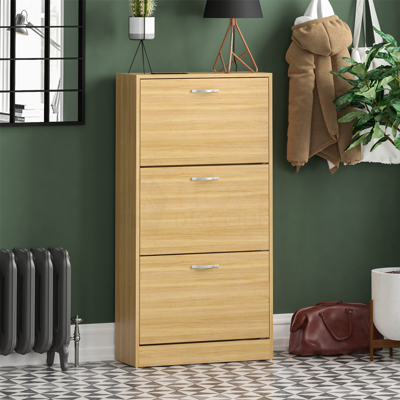 Shoe Cabinet 2 3 Drawer Storage Organiser Footwear Rack Cupboard Hallway Unit_voghion.com