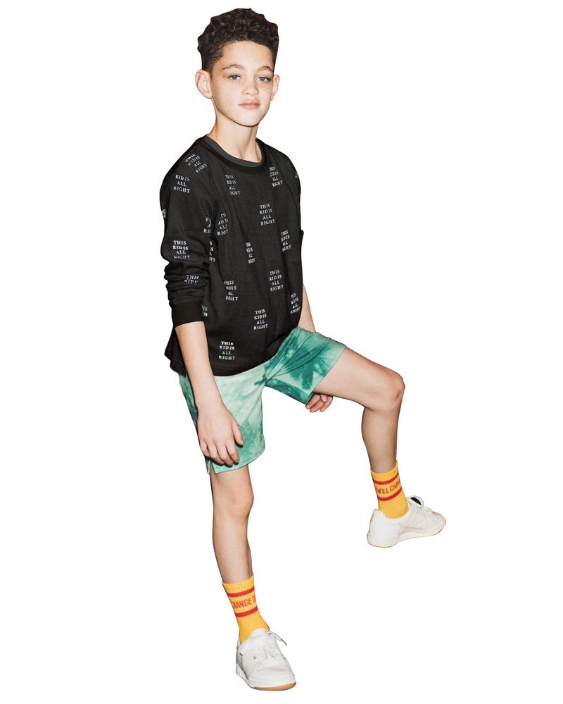 Vêtements pour enfants automne et hiver pull à manches longues short imprimé ensemble deux pièces_voghion.com