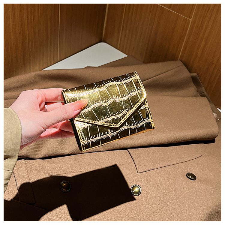 Fashion Stone Pattern Wallet Mini Multi-Card Short Clutch_voghion.com