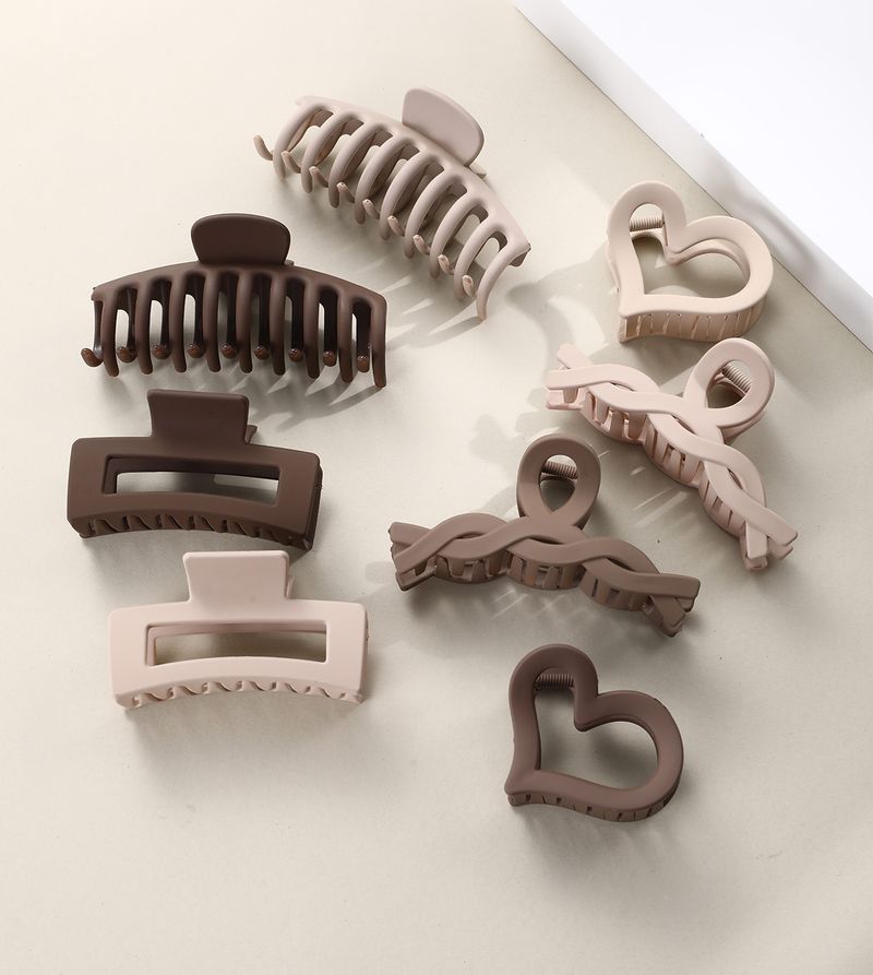 Multi-Style Claw Clip Set - Large Matte Back-of-Head Shower Updo Clips - Simple Elegant Shark Clip Collection_voghion.com