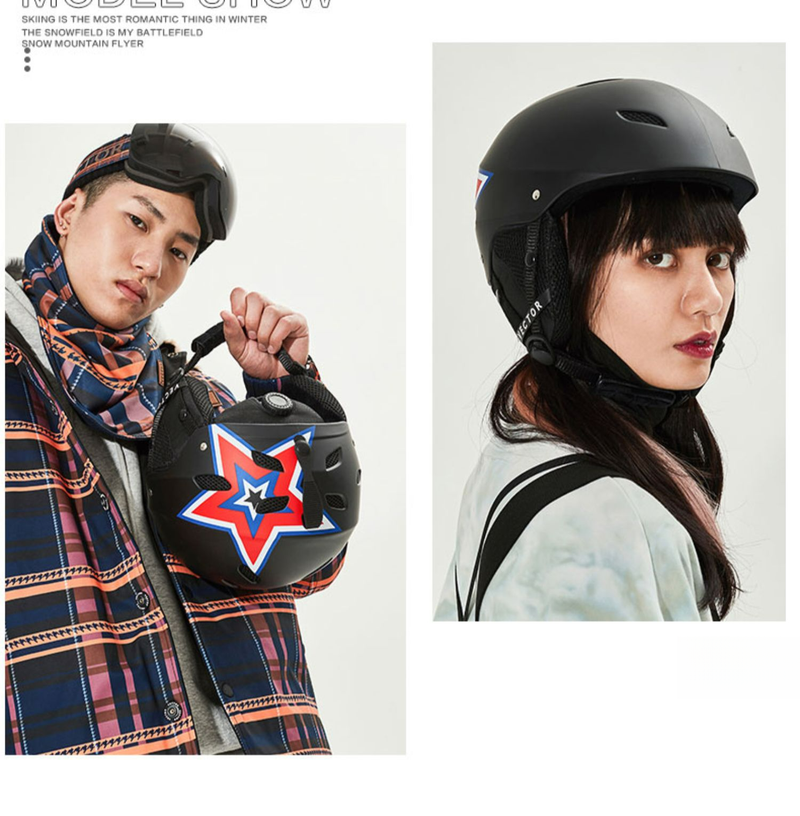 VECTOR Ski Women, Breathable Anti Collision Skiing Equipment For Adults, Men's Protective And Warm Snow Helmet_voghion.com
