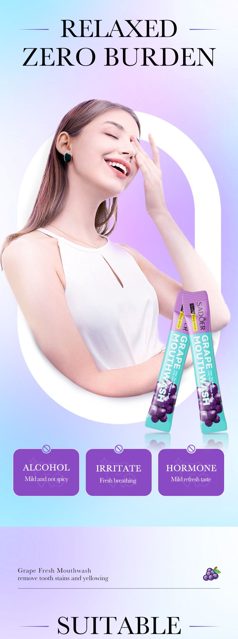 Collutorio rinfrescante al caffè SADOER 10 ml * 20 pezzi, collutorio detergente per denti e bocca fresca_voghion.com