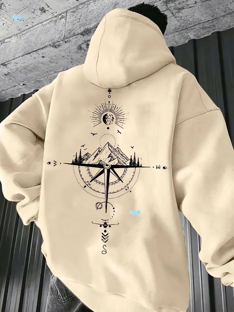 Herrenbekleidung Galaxy Print Herren Galaxy Print Kapuzenpullover_voghion.com