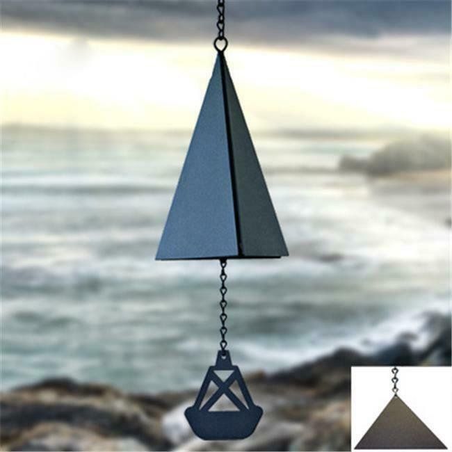 Holiday Wind Bells Wrought Iron Triangle Wind Chime Pendant Courtyard Bell Decoration European Style_voghion.com