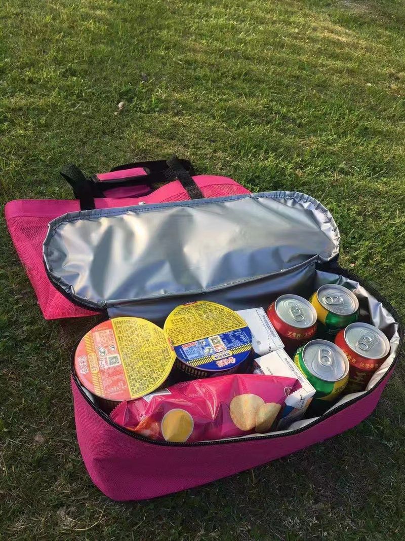 Geantă de plajă, geantă de picnic pentru călătorii în aer liber, geantă de plajă izolatoare, geantă de gheață pentru păstrarea prospețimii, geantă de plajă din pânză creativă, geantă de gheață multifuncțională_voghion.com