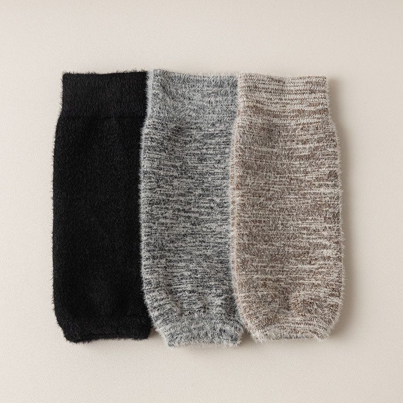 Neue Winter-Knieschoner aus Wolle für Damen und Herren, dicke Wollsocken im Retro-Stil, gestrickte warme Knieschoner, grenzüberschreitende Lieferung_voghion.com