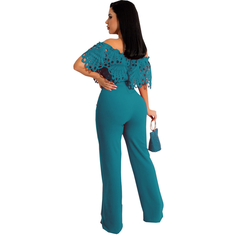 Europeisk och amerikansk sexig fashionabel enfärgad jumpsuit med tubtopp_voghion.com