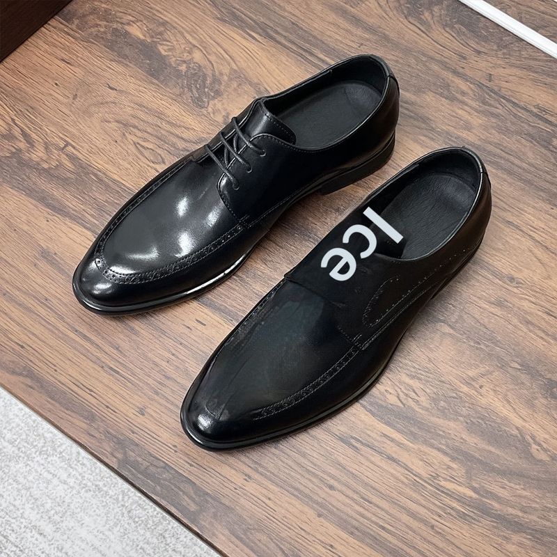 Voyage 2025 Guangzhou New Pointed Toe Top Layer Cowhide Business Work Spring Autumn Formal Leather Men's Wholesale Derby Shoes_voghion.com
