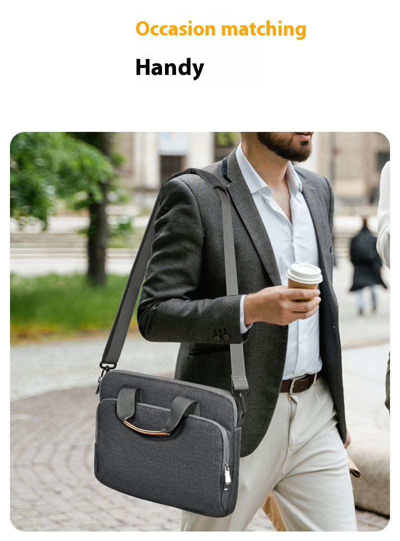 Elegante bolso multifuncional para portátil: gran capacidad, tejido impermeable y protección total._voghion.com