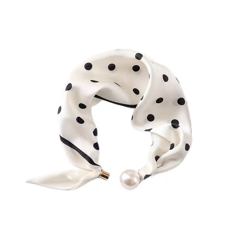 Bufanda de seda larga a rayas de alta gama para mujer, protección para el cuello, fina, profesional, con hebilla magnética, para verano_voghion.com