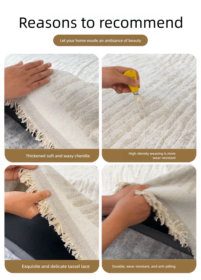 New Cream Style Cloth Universal For All Seasons Chenille Non-Slip Sofa Cushion Cat-Proof Full Wrap Cover Blanket_voghion.com