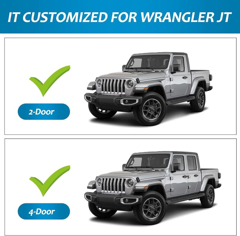 Front & Rear Fenders Compatible With 2020-2024 Jeep Wrangler Gladiator JT Sport & Willys_voghion.com