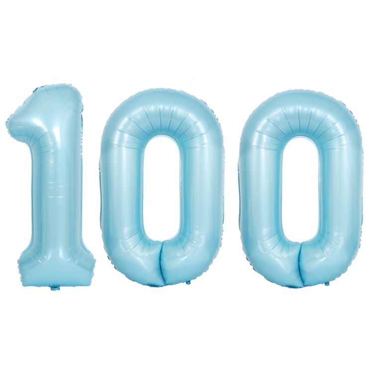 40-Inch Pearlized Foil Number Balloons – Blue & Pink Giant Digits For Birthday Celebrations (Set Of 0 & 1)_voghion.com