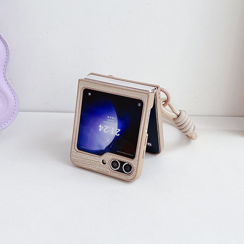 Three-dimensional love small fragrant wind for Samsung zflip5 mobile phone case new zflip3/4 folding screen saver sheath_voghion.com