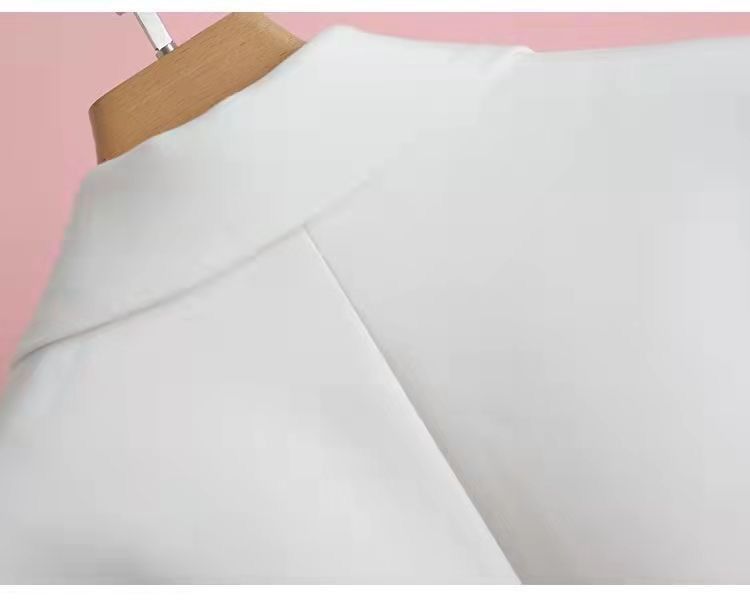 Abbigliamento da donna Abito bianco Giacca da donna Primavera e autunno Nuovo stile Piccolo abito Temperamento sottile Top di fascia alta Abito non stirabile Vita_voghion.com