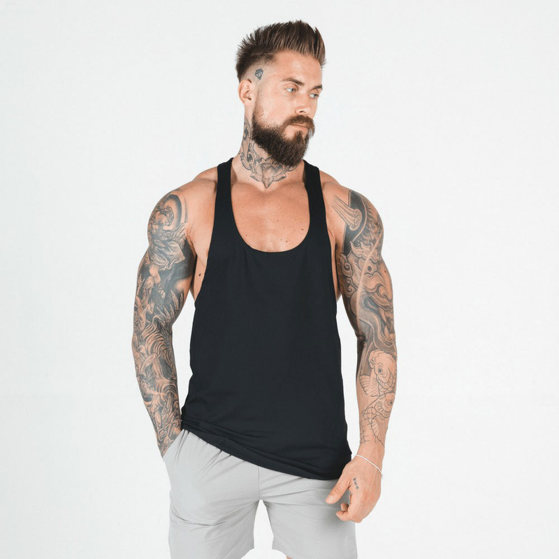 Muscle Fitness Male Brother Sommer Sport Freizeit Elastisch Quick Dry Blank Light Plate No Splice Tank Top_voghion.com