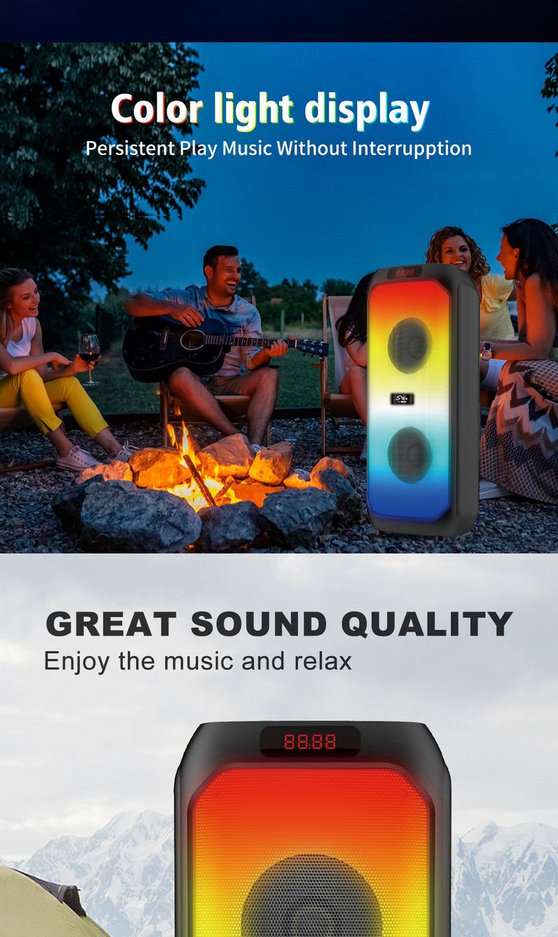 ZQS8240 Bärbar Bluetooth-högtalare Högtalare Party Party Square Dance Bärbar trådlös högtalare_voghion.com