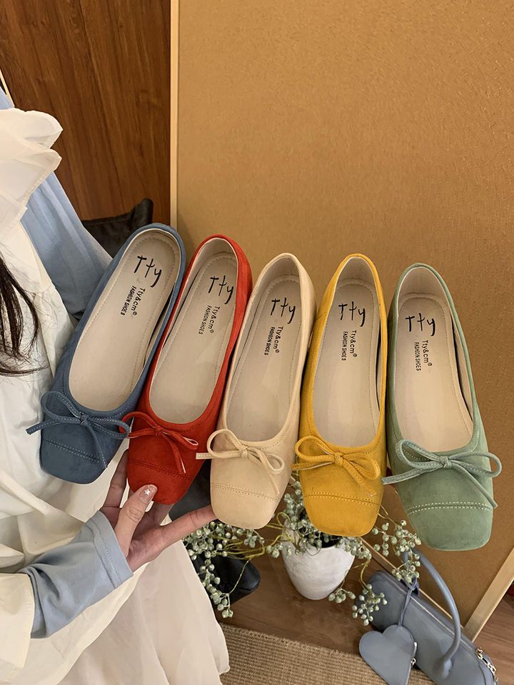 Scarpe singole da donna con tacco basso, altezza crescente, rosse, inizio primavera, nuove, stile fata, stile fagiolo francese_voghion.com