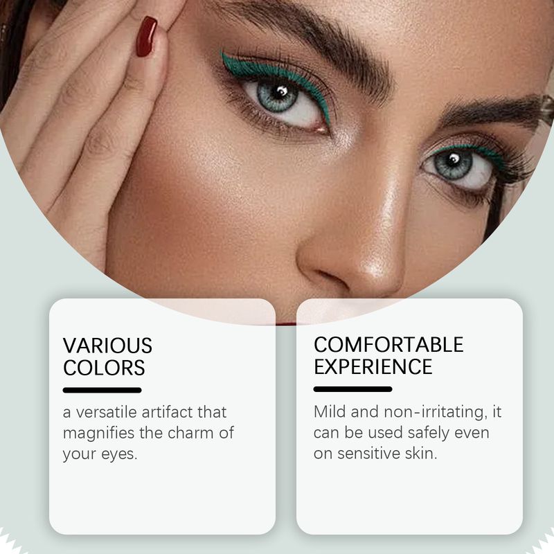 EELHOPE Dunkelgrüne Farbe Feuchtigkeitsspendender, glatter, nicht leicht zu verwischender Eyeliner für das tägliche Augen-Make-up_voghion.com